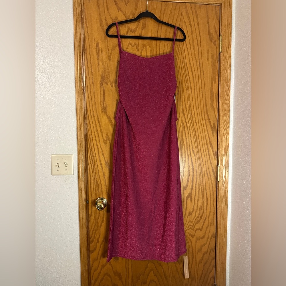 Reformation Pink Sparkle Breslin Dress - NWT - Size XL - Picture 3 of 16